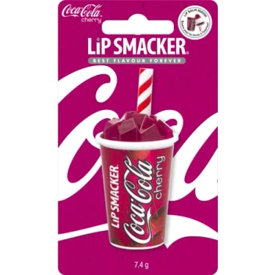Abbildung von Lip Smacker Coca Cola Collection Lippenbalsam für Kinder in Glasform mit Cherry Geschmack süßes Geschenk deine Freunde Single Lipbalm