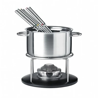Abbildung von Spring 2626516020 Basic Fondue Garnitur, Edelstahl, silber, 28 x 28,4 29,4 cm