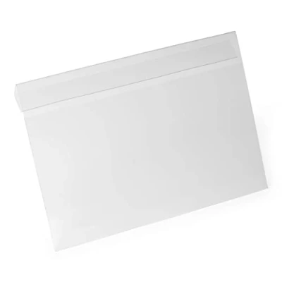 Abbildung von Durable Kennzeichnungstasche HARD COVER mit Falz A4 quer, Packung à 10 Stück, transparent, 116319
