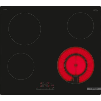 Abbildung von Vitro Tabelle 60cm Bosch PKF611BB8E Befehlstyp: An der Vorderseite Design: ohne Rahmen Doppelzone Schwarz