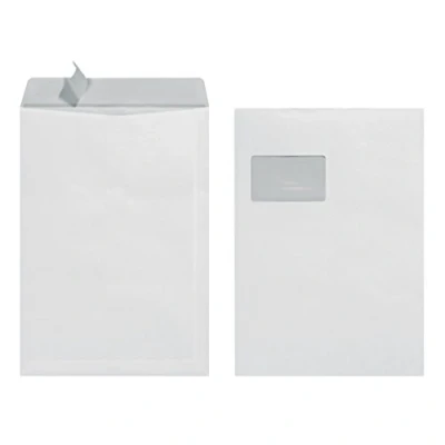 Abbildung von Herlitz Versandtasche C4 90 g Haftklebend mit Fenster, 10 Stück Innendruck in Folienpackung, eingeschweißt, weiß