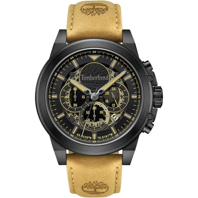 Abbildung von Timberland Chronograph »FAST STRIKE«, Quarzuhr, Armbanduhr, Herrenuhr, Lederarmband, Stoppfunktion, Datum
