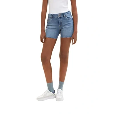 Abbildung von TOM TAILOR Denim Damen 1035443 Cajsa Jeans Shorts, 10119 Used Mid Stone Blue Denim, L