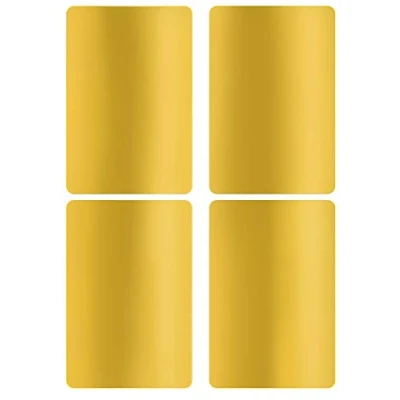 Abbildung von Aufkleber Gold 75 mm x 50 rechteckige Sticker Größe 7,5 cm 5 viereckige Etiketten 200 Vorteilspack von Royal Green