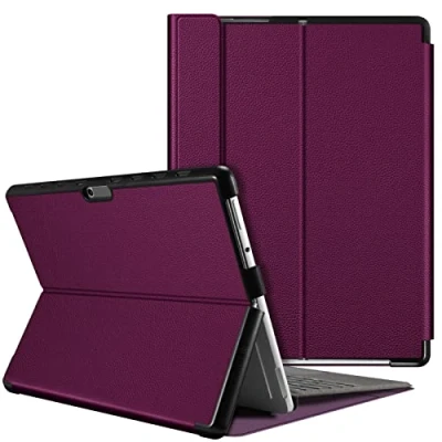 Abbildung von Fintie Hülle für Microsoft Surface Pro 8 13 Zoll (2021) Business Schutzhülle mit Harter Schale, Anpassbarer Betrachtungswinkel, Type Cover Tastatur Kompatibel, Lila