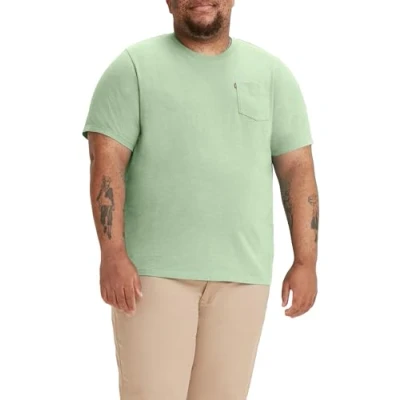 Abbildung von Levi&#039;s Herren Big &amp; Tall Classic Pocket Tee T Shirt, Aqua Foam, 1XL