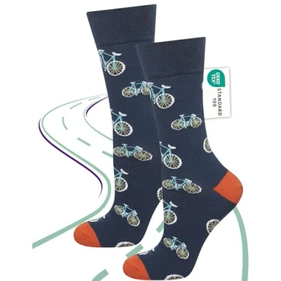 Abbildung von soxo Fahrrad Socken Herren Sommer Herrensocken Baumwolle Socks Men Lustige Laufsocken 40 45