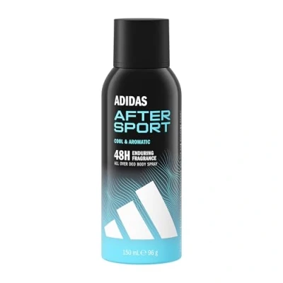 Abbildung von adidas After Sport Deo Body Spray für ihn, 48 Stunden extra langanhaltender Duft, erfrischend aromatisch, 150 ml