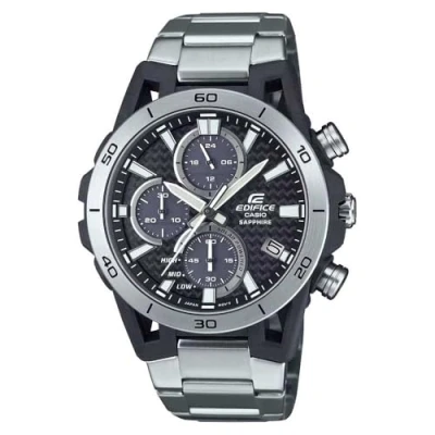 Abbildung von CASIO EDIFICE Chronograph, Armbanduhr, Solar, Herrenuhr, Edelstahlarmband, analog, Tag