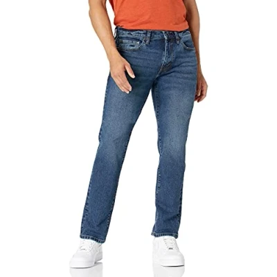 Abbildung von Amazon Essentials Herren Slim Fit Jeans, Vintage Waschung, 36W / 34L
