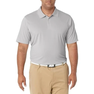 Abbildung von Amazon Essentials Herren Golf Polo Shirt, Schnell Trocknend, Normale Passform, Mittelgrau Meliert, M