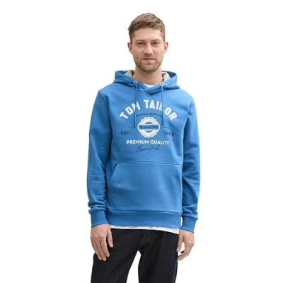 Abbildung von TOM Tailor WITH Print Sweatshirt, Herren, Größe: Large, Sapphire blue