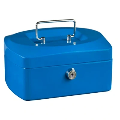 Abbildung von Idena 50030 Geldkassette 8&quot;, Größe 205 x 160 90 mm, Farbe Blau, 1 Stück