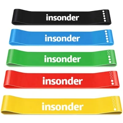 Abbildung von Insonder Fitnessbänder 5er Set Resistance Bands Widerstandsbänder, Gymnastikband, Fitnessband Strength Training Equipment Gummiband Sport Trainingsbänder + Booty Band