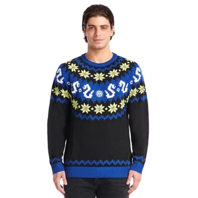 Abbildung von Inter Unisex Maglione Di Natale Pullover, Schwarzblau, M