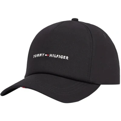 Abbildung von Tommy Hilfiger Herren Cap Foundation Soft 6 Panel mit Logo, Schwarz (Black), Einheitsgröße