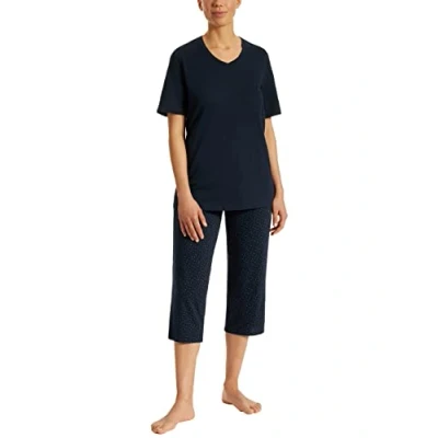 Abbildung von Uncover BY Schiesser Schlafanzug SET Pyjama, Damen, Größe: 36, Dunkelblau
