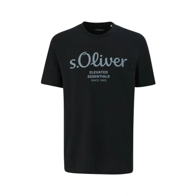 Abbildung von s.Oliver Tshirt print, Herren, Größe: Medium, Schwarz
