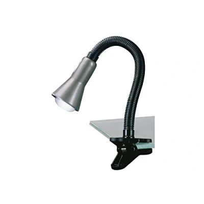 Abbildung von Trio Leuchten Klemmleuchte Felxo 5028010 47, Metall/Kunststoff schwarz/stahlfarbig, exkl. 1x E14, Lesarm flexibel