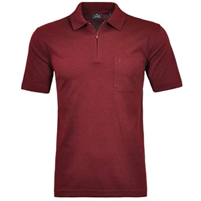 Abbildung von RAGMAN Herren Kurzarm Poloshirt, Rot, M