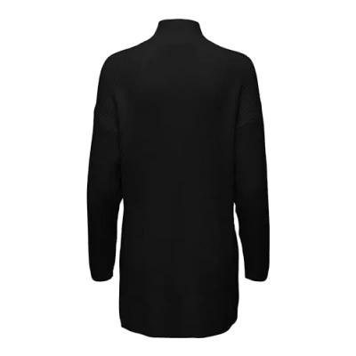 Abbildung von ONLY Damen Strickpullover Onlkatia Ls Long Slit Highneck KNT, Schwarz, XS