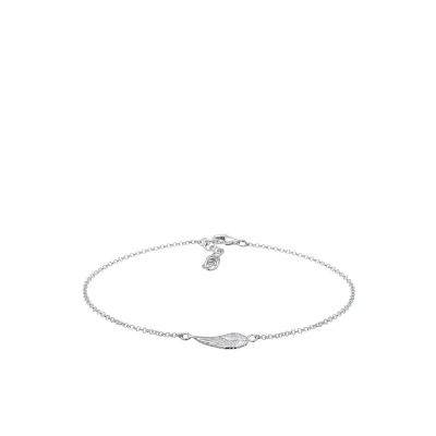 Abbildung von Elli Fussschmuck ENGELSFLÜGEL Schutz Fußkettchen, Damen, Größe: 22, Silber
