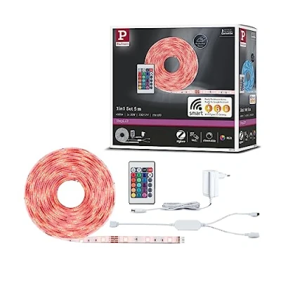 Abbildung von Paulmann 705.34 SimpLED LED Strip RGB Komplettset Smart Home Zigbee 5m 20W 450lm 30LEDs/m 24VA
