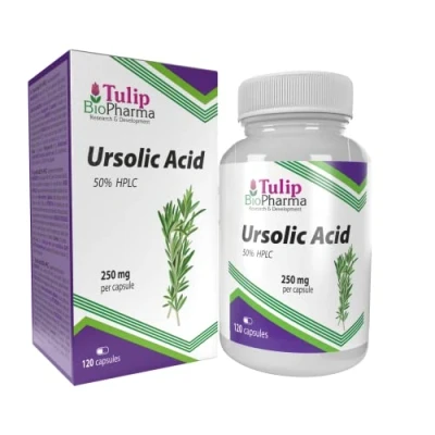 Abbildung von Ursolsäure 120 Kapseln 250mg, Laborgeprüft, Höchste Konzentration, Körperfett verlieren, Muskelmasse erhöhen
