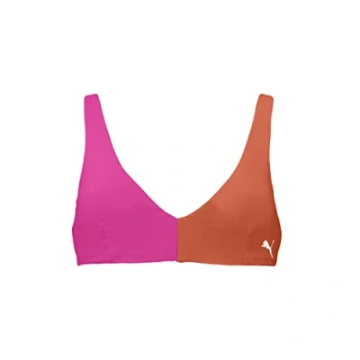 Abbildung von PUMA Damen Plunge Bikini Top, Pink / Chili, M EU