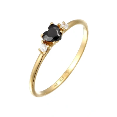 Abbildung von Elli SOLITÄR HERZ Ring, Damen, Größe: 54, Gold