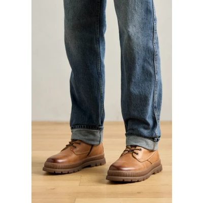 Abbildung von bugatti Schnürstiefelette, Herren, Größe: 41, Cognac Schuhe