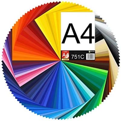 Abbildung von 5 x DIN A4 Bogen 29,7x21cm 751C Plotterfolie Folie Vinyl Autofolie Selbstklebend Möbelfolie (070M schwarz Matt, 5er Set)