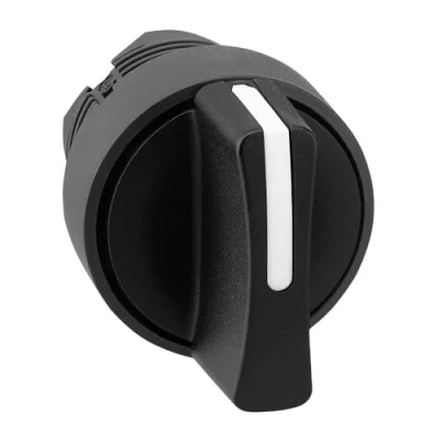 Abbildung von Schneider Electric ZB5AD5 Wahlschalter, Frontelement, Harmony XB5, Kunststoff, 22mm, schwarz, 3 Stellungen, Mitte rastend