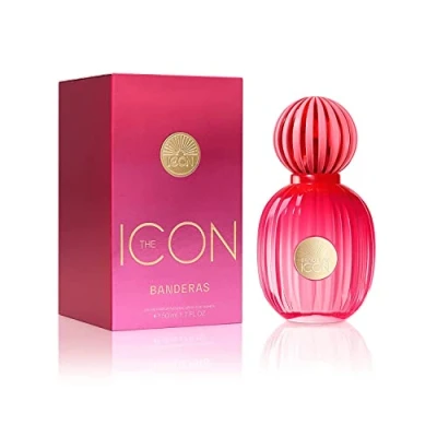 Abbildung von Banderas The Icon Woman Eau de Parfum für Damen Langanhaltend Eleganter, raffinierter und sinnlicher Duft Vanille , blumige fruchtige Noten Ideal besondere Anlässe 50 ml