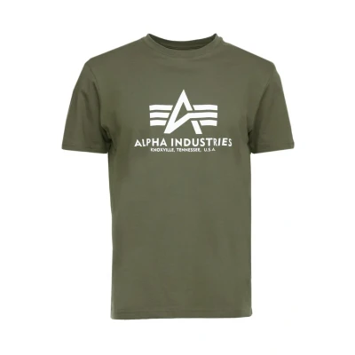 Abbildung von Alpha Industries Tshirt print, Herren, Größe: Medium, Dark oliv