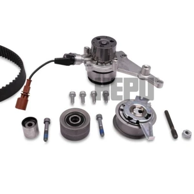 Abbildung von HEPU PK55020 Wasserpumpe + Zahnriemensatz schaltbare Wasserpumpe, mit Schrauben 149 VOLKSWAGEN: Passat B8 Variant, Touran II, Saloon