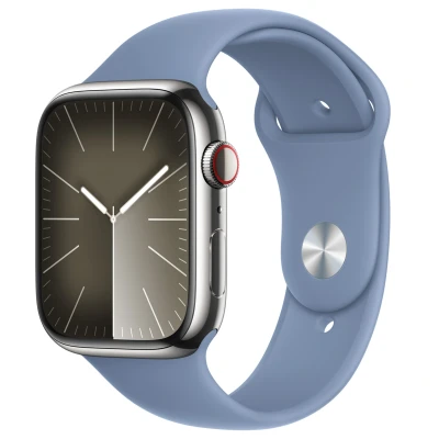 Abbildung von Apple Watch Armband Original Silikon und TPU (weich) Blau Geeignet für Series 1 9 / SE Ultra (2)