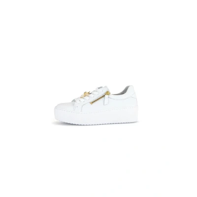 Abbildung von Gabor Damen Low Top Sneaker, Frauen Halbschuhe,Best Fitting,Laufschuhe,Freizeit,sportlich,straßenschuhe,Sportschuhe,Weiss (Gold),41 EU / 7.5 UK