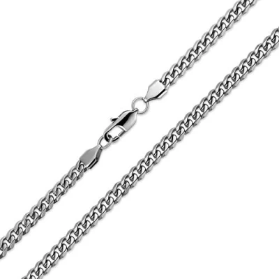 Abbildung von Bling Jewelry Schwer Duty Biker Schmuck Massive 8Mm Curb Miami Kubanische Link Kette Für Männer Halskette Silber Ton Edelstahl 24 Zoll