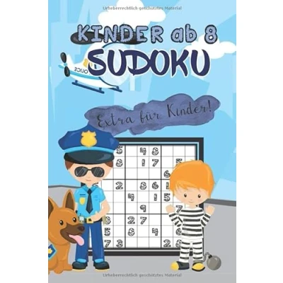 Abbildung von Sudoku Kinder ab 8 Polizei: für Jahre 80 kindgerechte Rätsel Ideal als Geschenk Rätselblock einzigartige Geschenkidee