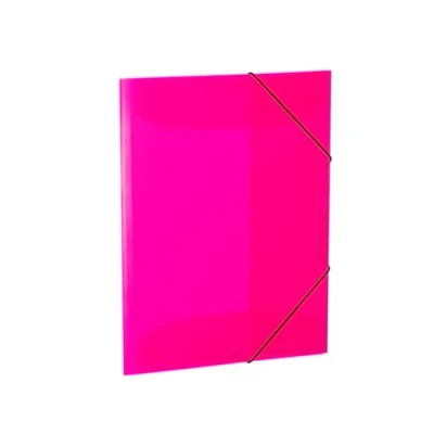 Abbildung von HERMA Sammelmappe A3 Neon Pink Rosa Transluzent, Eckspanner Mappe aus Kunststoff mit Gummizug und Innenklappen für Kinder, Jungen Mädchen
