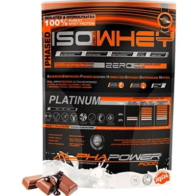 Abbildung von ALPHAPOWER FOOD CFM Whey Isolate Protein Pulver I Eiweißpulver, Eiweiss Shake 1kg Schweizer Schoko IsoWhey
