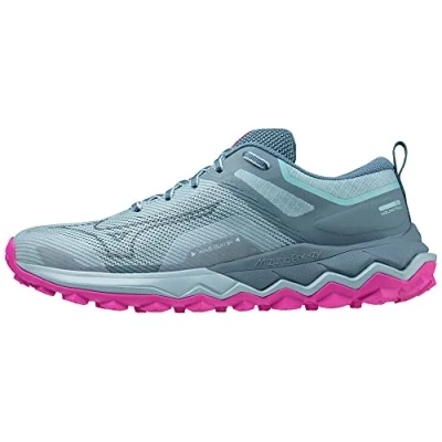 Abbildung von Mizuno Wave Ibuki 4 Trailschuh Damen Petrol, Pink, Größe 38.5