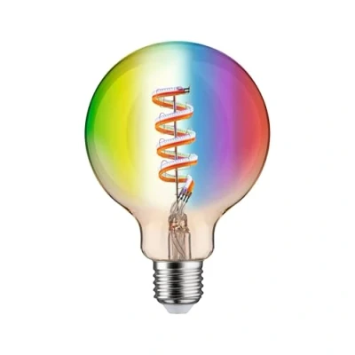 Abbildung von Paulmann 29160 Filament 230V Smart Home Zigbee LED Globe G95 E27 470lm 6,3W RGBW+ dimmbar Gold Leuchtmittel