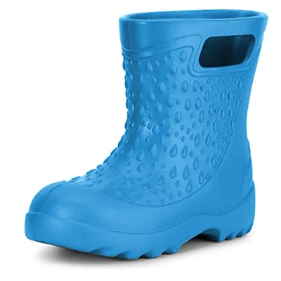 Abbildung von Ladeheid Kinder Mädchen Jungen leichte Eva Gummistiefel Regenstiefel LADW006 (Türkis 6706, 26/27 EU)