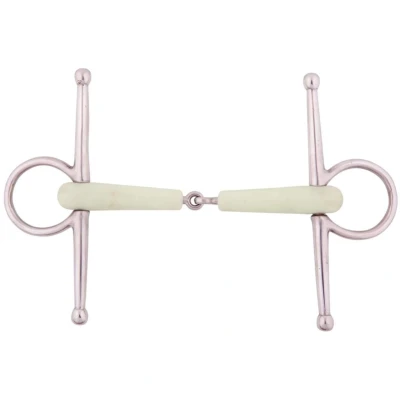 Abbildung von BR einfach geochene Knebeltrense Apple Mouth 18mm RVS 13,5cm