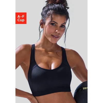 Abbildung von Lascana Active Sportbh mit mittlerer Stützkraft, Damen, Größe: 80C, Schwarz