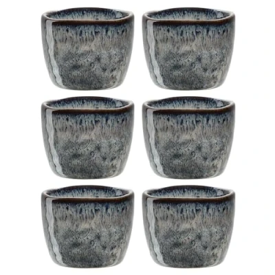Abbildung von Leonardo Matera Eierbecher Set 6 teilig Eier Becher aus Keramik Durchmesser 5,2 cm, Höhe 4 cm Einfach zu reinigen, spülmaschinenfest 6er in beige, 023047