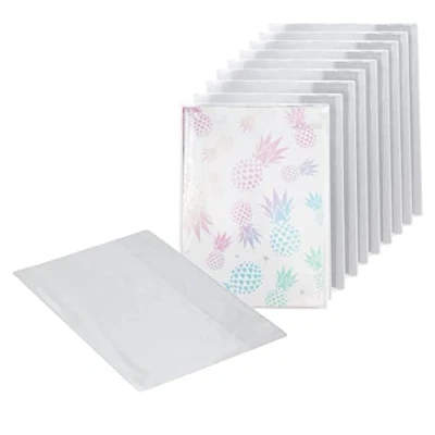 Abbildung von Exerz A4 Hefthülle klar wasserabweisend, 10st Schutzhüllen zum Hineinschlüpfen für Notebooks, PVC Hülle (10 Stück)