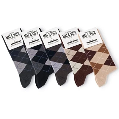 Abbildung von 5 Paar Socken von Mat &amp; Vic&#039;s für Sie und Ihn Cotton classic Socks, gekämmte Baumwolle, ohne drückende Naht, Komfortbund, OEKO TEX Standard 100, Jeans Mix 2, 47 50